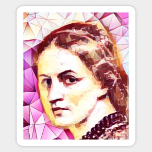 Anne Bronte Pink Portrait | Anne Bronte Artwork 13 Sticker